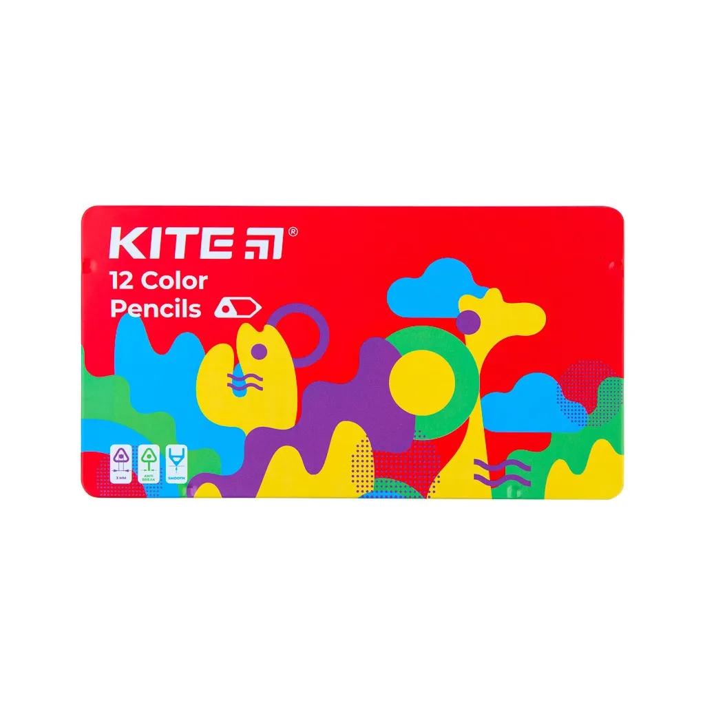 Карандаш цветный Kite Фэнтези трехгранные 12 цветов (K22-058-2)