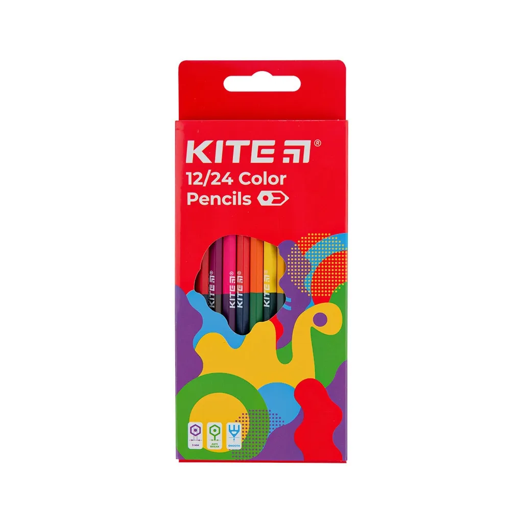 Карандаш цветный Kite Fantasy двухсторонние, 12 цветов (K22-054-2)