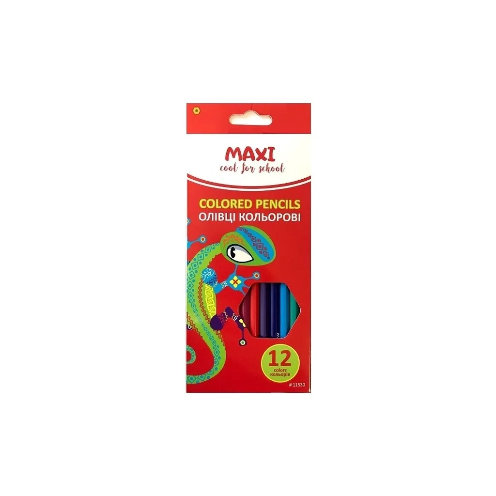 Карандаш цветный Maxi Africa пластиковые, 12 цветов (MX11530)