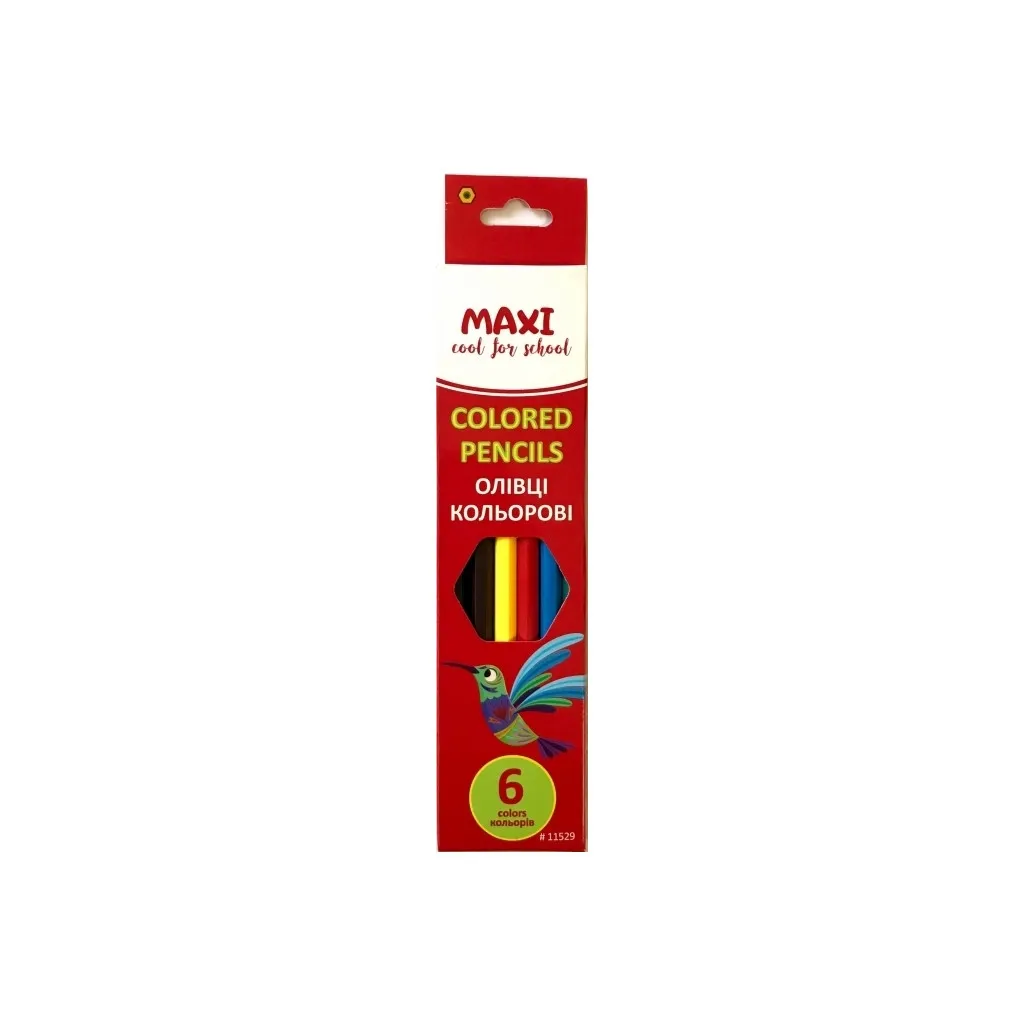 Карандаш цветный Maxi Africa пластиковые, 6 цветов (MX11529)