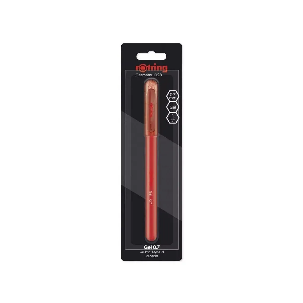 Ручка гелевая Rotring Drawing ROTRING GEL Red GEL 0,7 блистер (R2115362R)