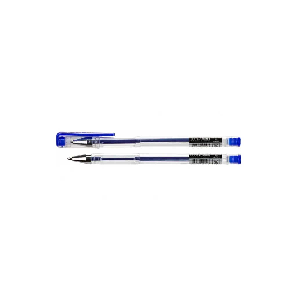 Ручка гелева Economix FIRE 0,5 мм, синя (E11953)