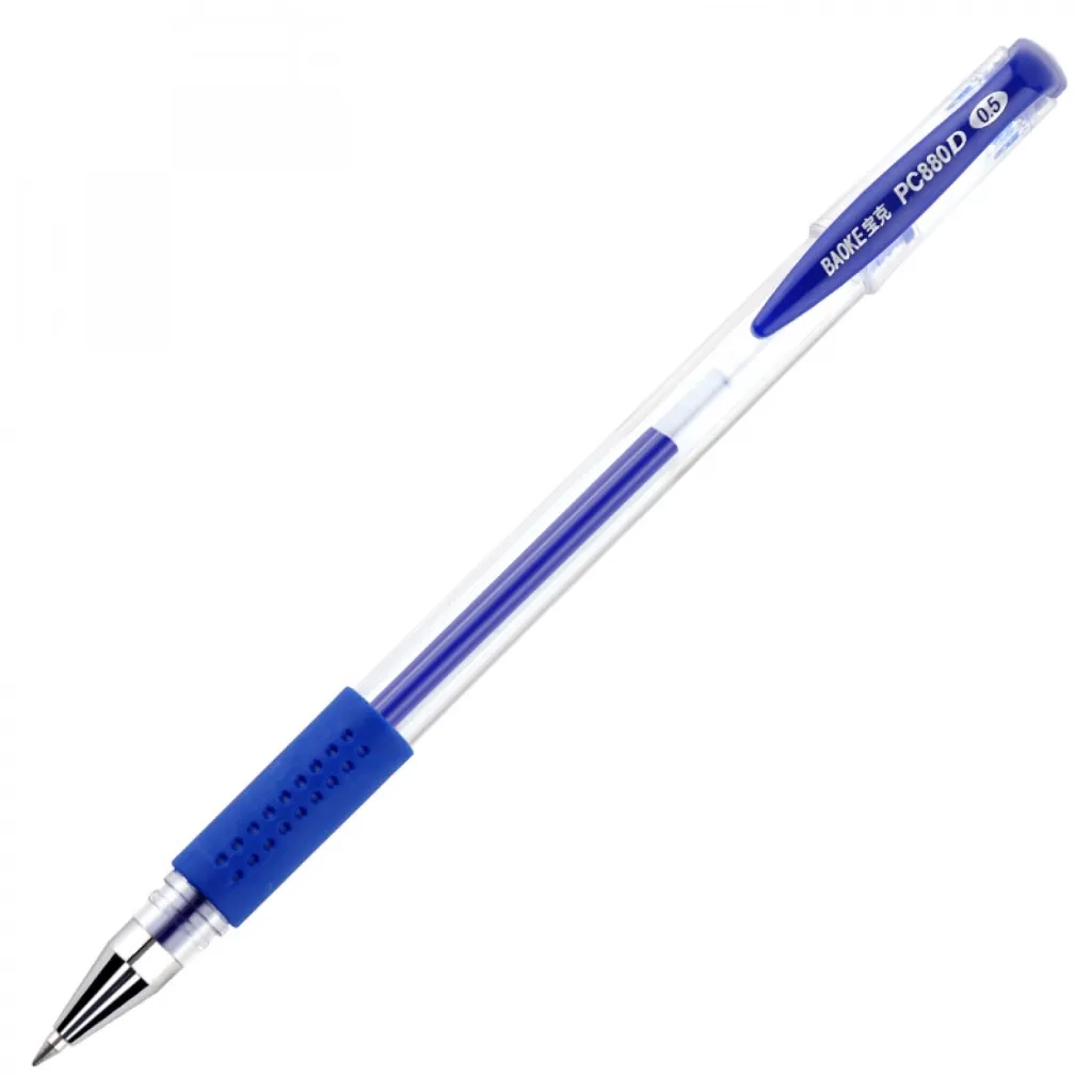 Ручка гелева Baoke з грипом 0.5 мм, синій (PEN-BAO-PC880D-BL)