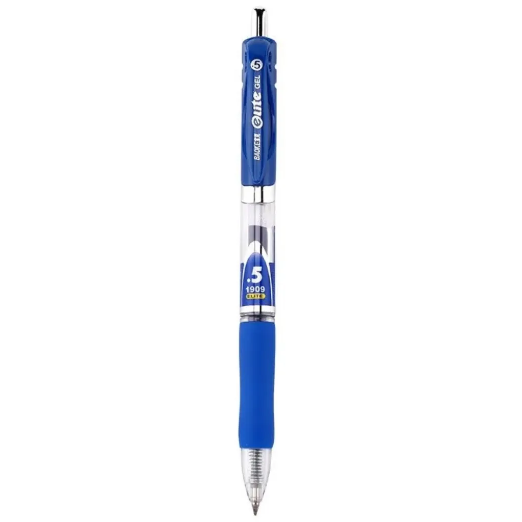 Ручка гелевая Baoke Elite автоматический с гриппом 0,5 мм синяя (PEN-BAO-PC1909-BL)