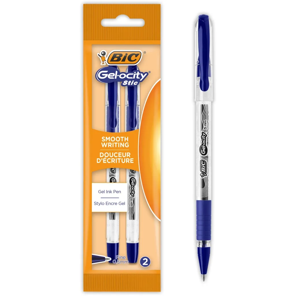 Ручка гелева Bic Gel-ocity Stic 0,5 мм 2 шт сині (bc989707)