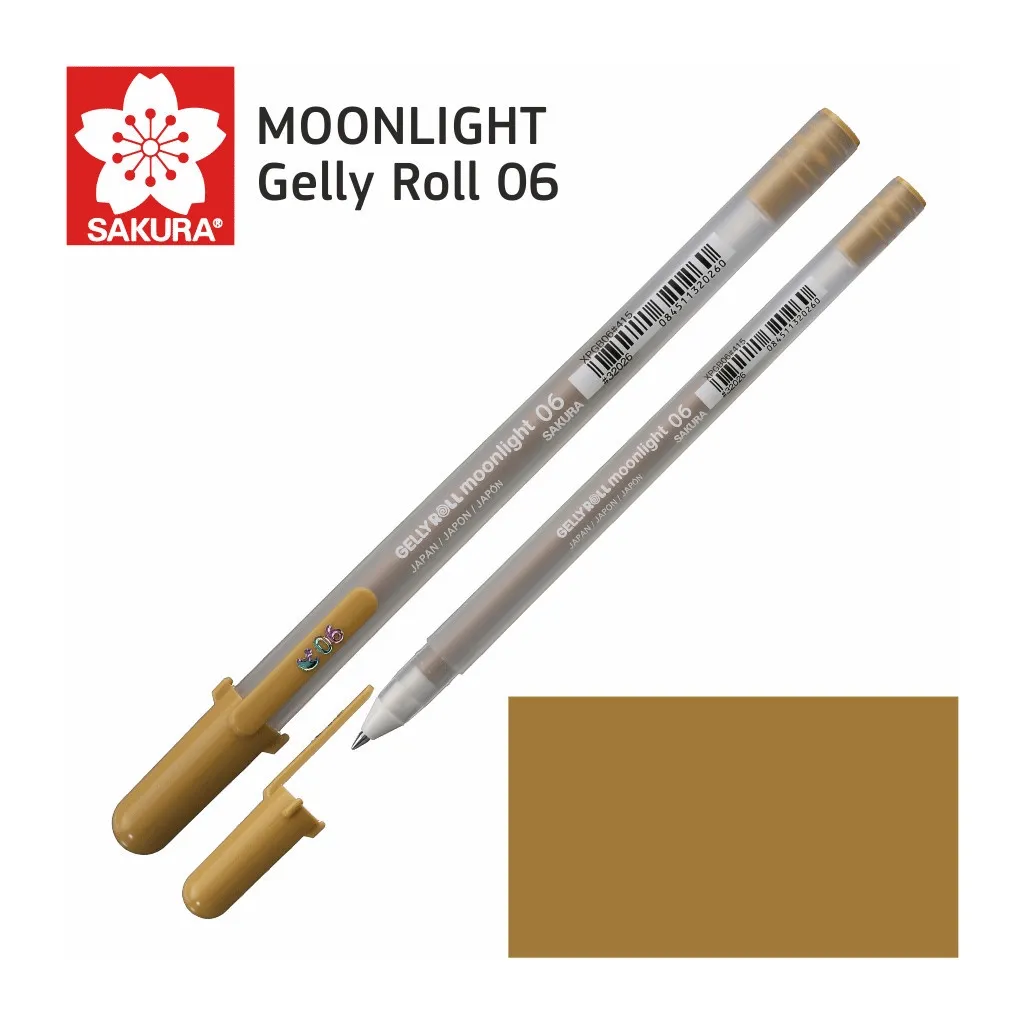 Ручка гелевая Sakura MOONLIGHT Gelly Roll 06, Желтая охра (084511320260)