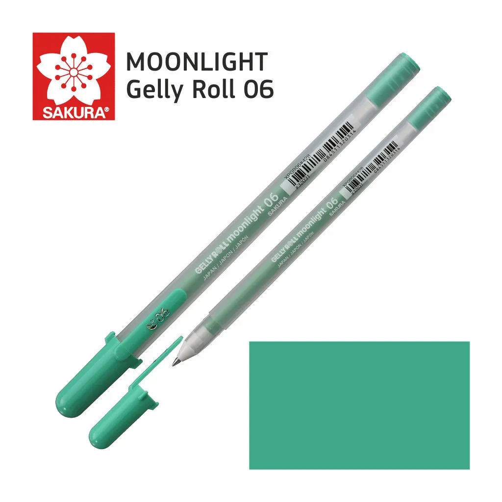 Ручка гелевая Sakura MOONLIGHT Gelly Roll 06, Зеленый травяной (084511320314)