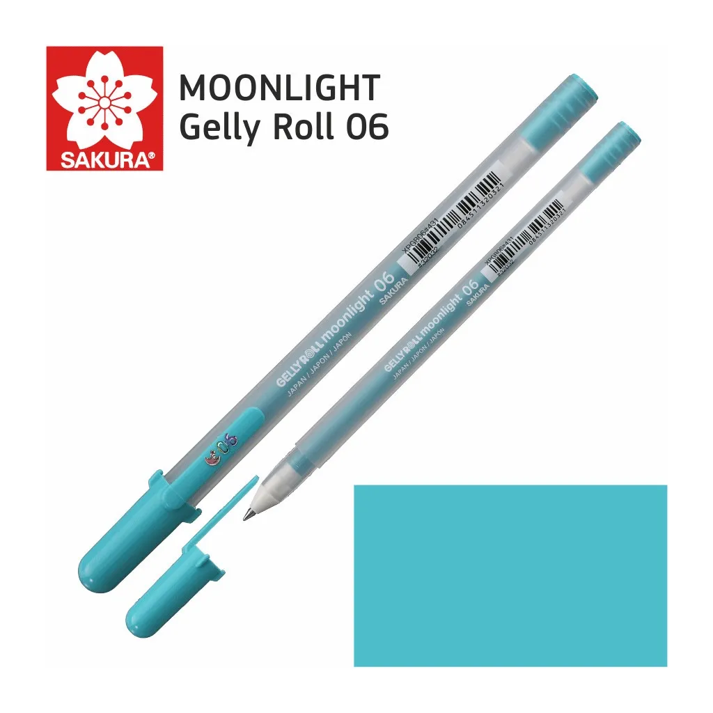 Ручка гелевая Sakura MOONLIGHT Gelly Roll 06, Зелено-голубой (084511320321)