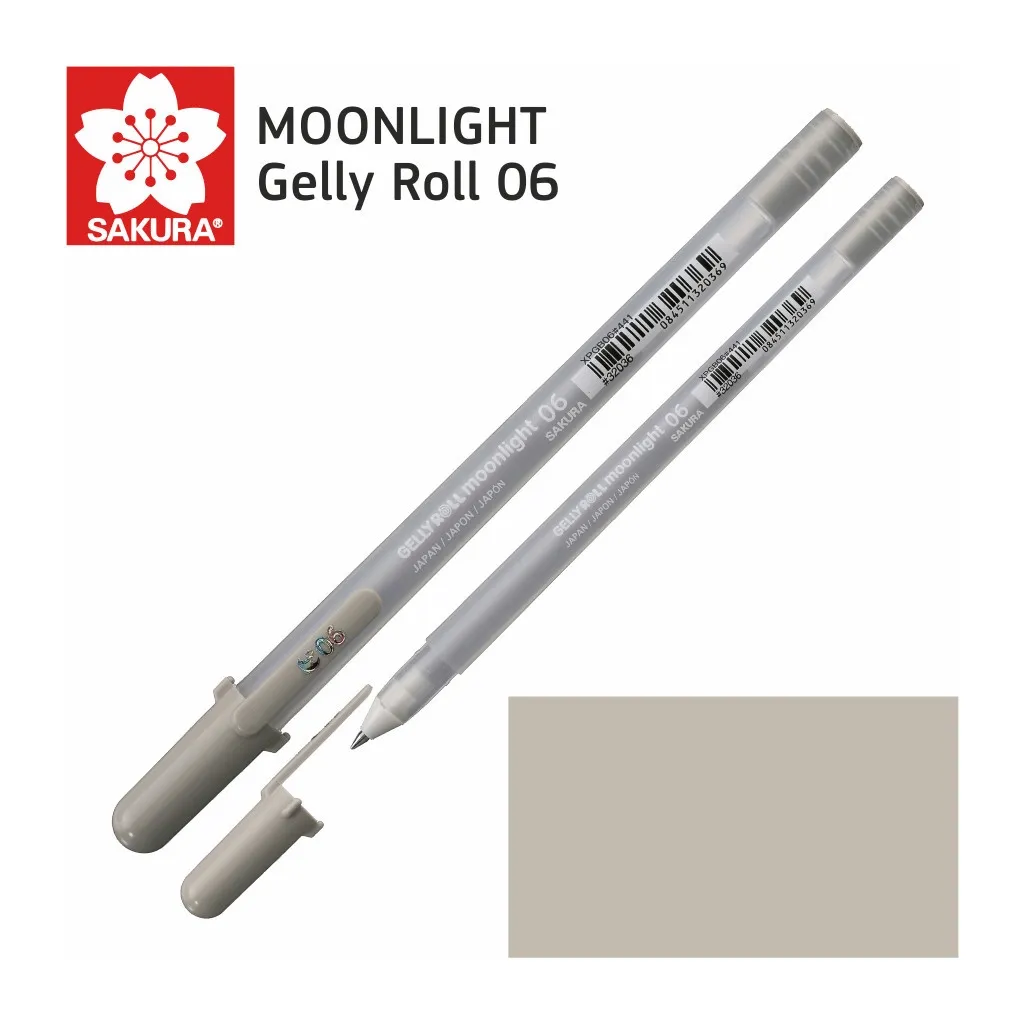 Ручка гелевая Sakura MOONLIGHT Gelly Roll 06, Серый светлый (84511320369)