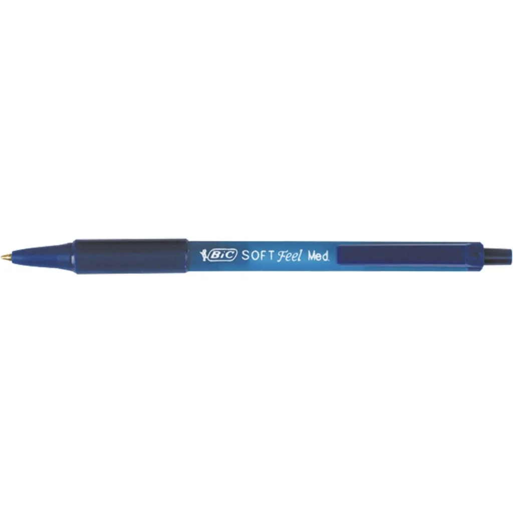Ручка шариковая Bic Soft Feel Clic Grip, синяя, 3шт в блистере (bc837396)