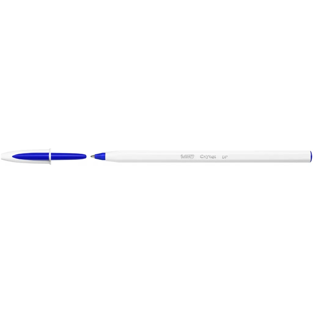 Ручка шариковая Bic Cristal Up с белым шестигранным корпусом Синяя (bc949879)