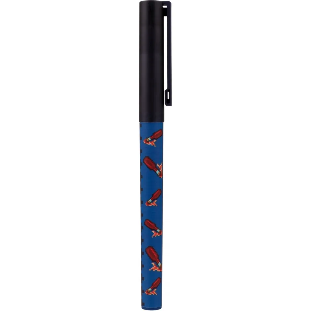 Ручка кулькова Yes 8bit UA Fire 0,7 мм синя (412116)
