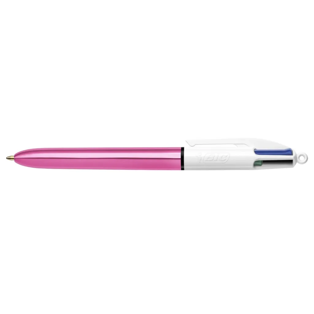 Ручка масляная Bic 4 in 1 Цвет Shine Pink розовая (bc982875)