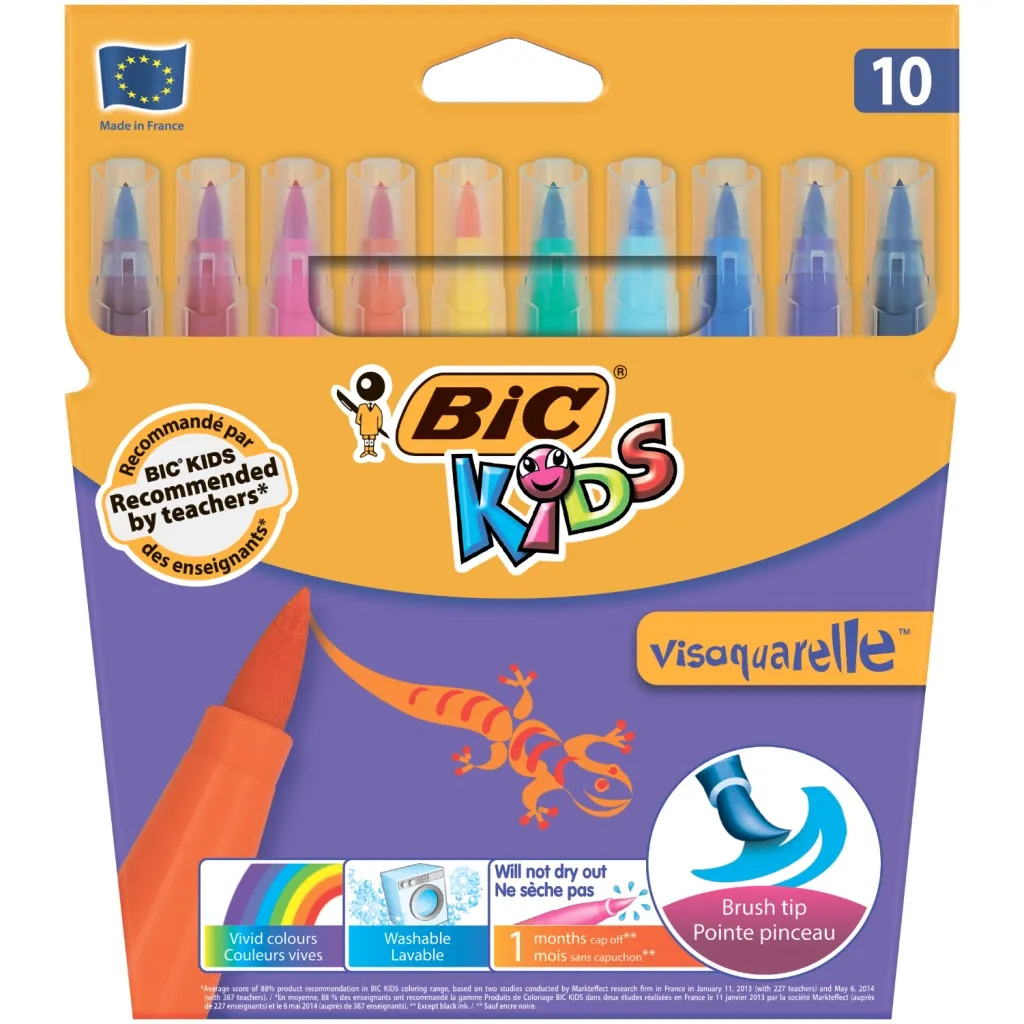 Фломастер Bic Vis Aquarelle, 10 кольорів (bc8289641)