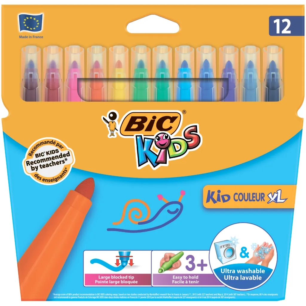 Фломастер Bic Kid Coleour XL, 12 кольорів (bc8289662)
