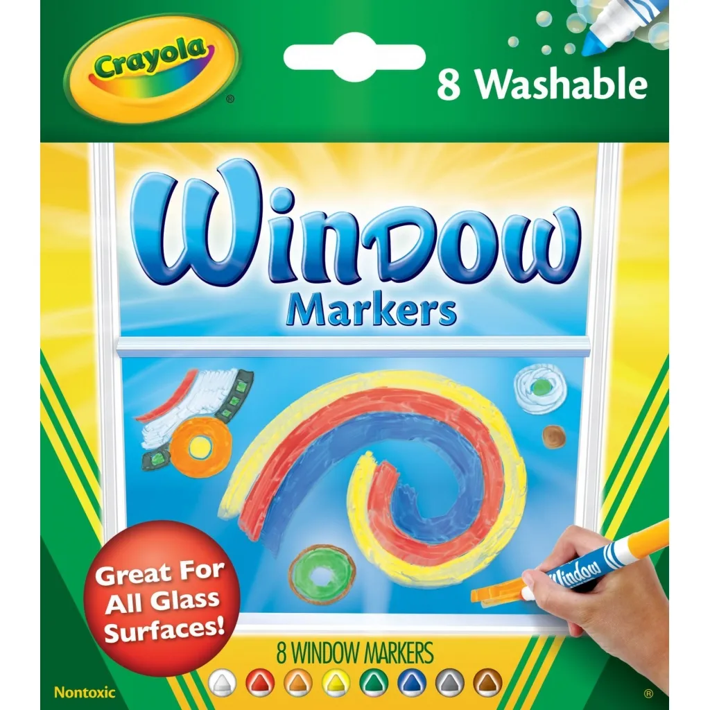 Фломастер Crayola Набір Washable для малювання на склі 8 шт (256344.024)