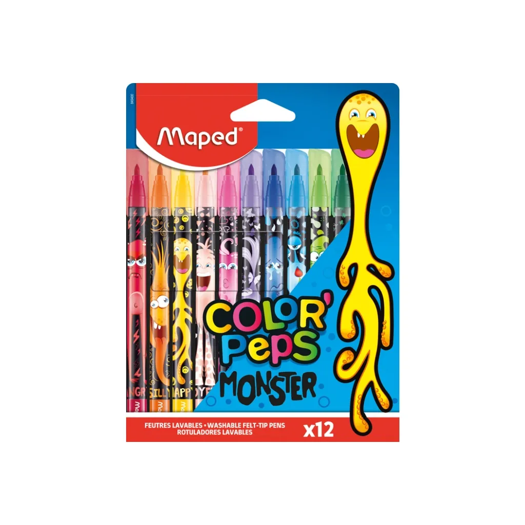 Фломастер Maped Color Peps Monster 12 кольорів (MP.845400)