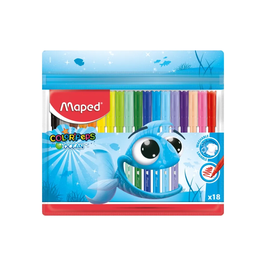 Фломастер Maped Color Peps Ocean 18 кольорів (MP.845721)