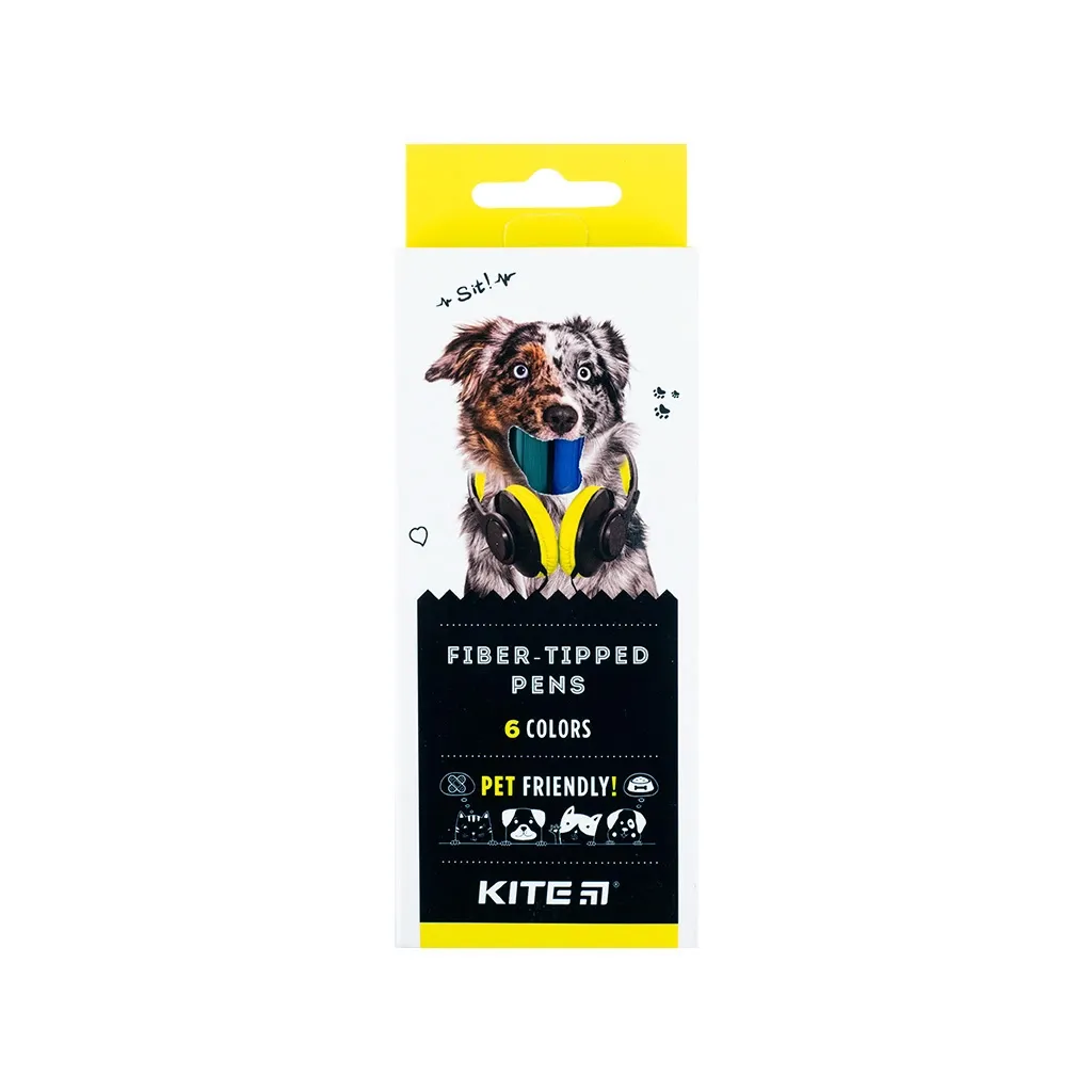 Фломастер Kite Dogs, 6 кольорів (K22-446)