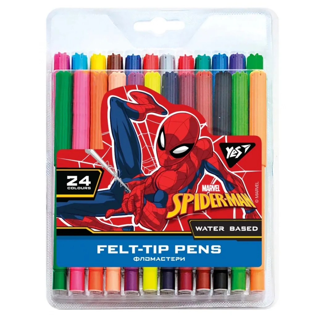 Фломастер Yes Marvel.Spiderman, 24 кольорів (650509)