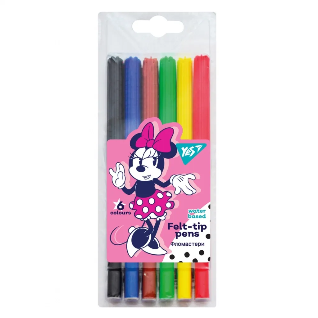 Фломастер Yes Minnie Mouse, 6 кольорів (650512)