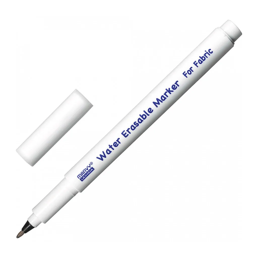 Художественный маркер Marvy водорастворимый Water Erasable для разметки ткани, Белый, 1 мм (752481423013)