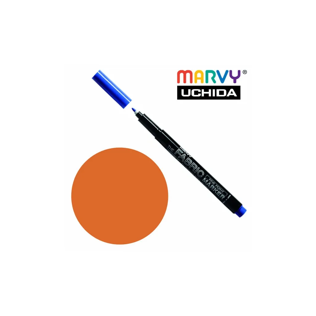 Художественный маркер Marvy Оранжевый, д/св. тканей, односторонний, 2мм, #522, Fine point (028617520704)