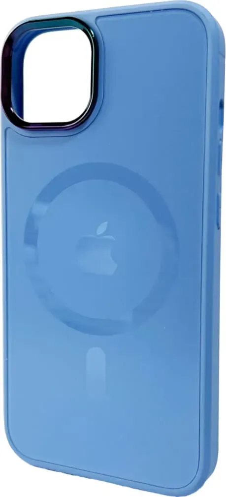 Чохол-накладка AG Glass Sapphire MagSafe Logo for Apple iPhone 12/12 Pro Sierra Blue