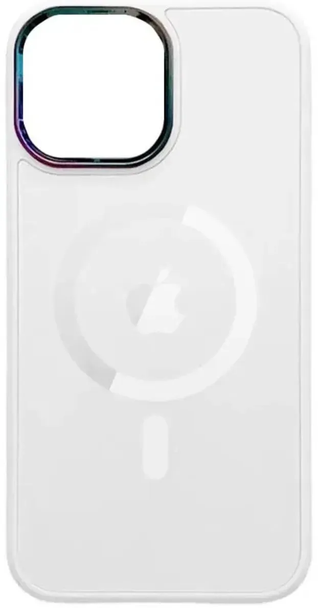Чехол-накладка AG Glass Sapphire MagSafe Logo for Apple iPhone 14 Pro White