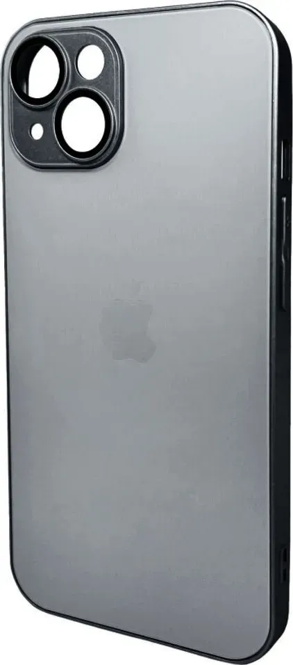 Чехол-накладка AG Glass Matt Frame Color Logo for Apple iPhone 13 Titanium Grey