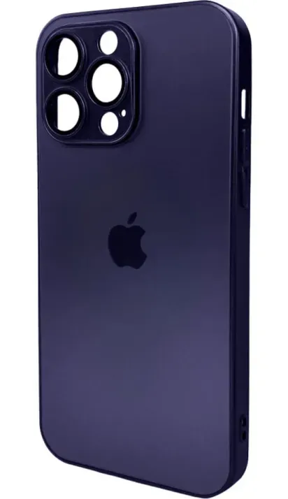 Чехол-накладка AG Glass Matt Frame Color Logo for Apple iPhone 15 Pro Deep Purple