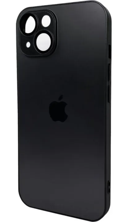 Чехол-накладка AG Glass Matt Frame Color Logo for Apple iPhone 15 Graphite Black