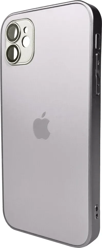 Чехол-накладка AG Glass Matt Frame Color Logo for Apple iPhone 11 Titanium Grey