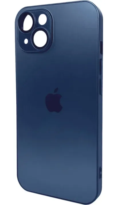 Чохол-накладка AG Glass Matt Frame Color Logo for Apple iPhone 15 Navy Blue