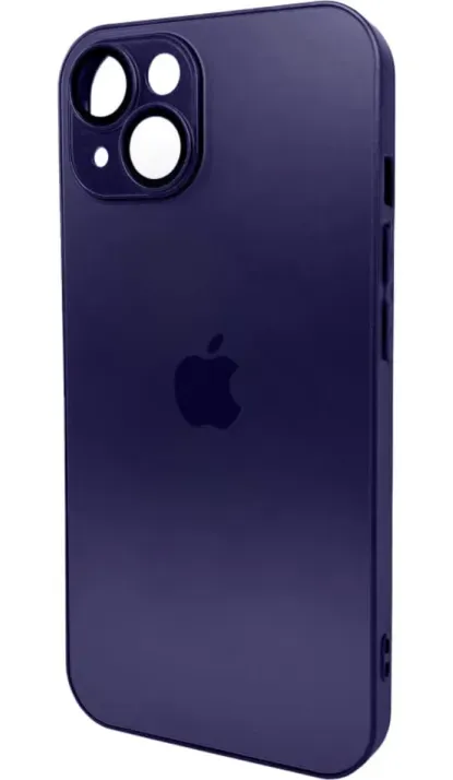 Чохол-накладка AG Glass Matt Frame Color Logo for Apple iPhone 14 Deep Purple