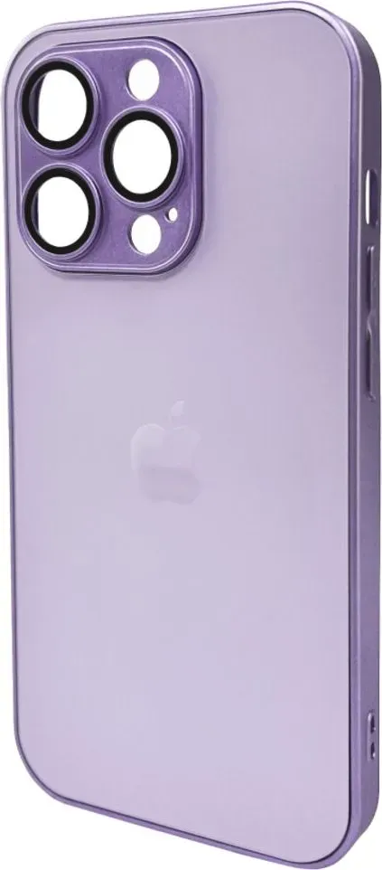 Чохол-накладка AG Glass Matt Frame Color Logo for Apple iPhone 15 Pro Light Purple