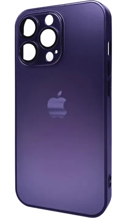 Чехол-накладка AG Glass Matt Frame Color Logo for Apple iPhone 13 Pro Deep Purple