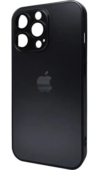 Чехол-накладка AG Glass Matt Frame Color Logo for Apple iPhone 13 Pro Graphite Black