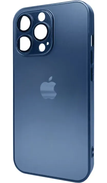 Чохол-накладка AG Glass Matt Frame Color Logo for Apple iPhone 13 Pro Navy Blue