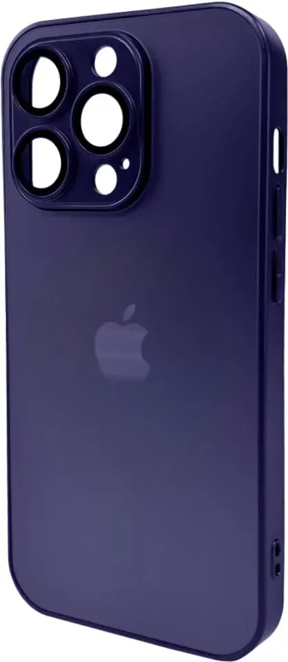Чохол-накладка AG Glass Matt Frame Color Logo for Apple iPhone 14 Pro Deep Purple