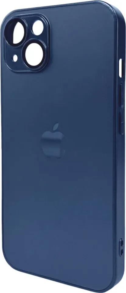 Чехол-накладка AG Glass Matt Frame Color Logo for Apple iPhone 13 Navy Blue