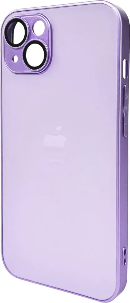 Чохол-накладка AG Glass Matt Frame Color Logo for Apple iPhone 13 Light Purple