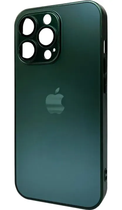 Чохол-накладка AG Glass Matt Frame Color Logo for Apple iPhone 12 Pro Cangling Green