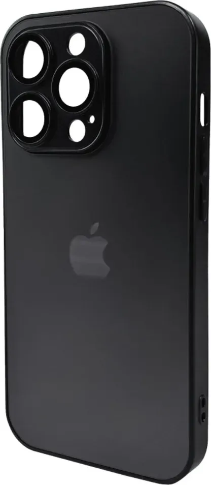 Чохол-накладка AG Glass Matt Frame Color Logo for Apple iPhone 14 Pro Graphite Black