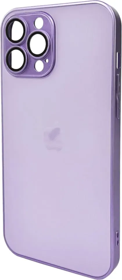 Чехол-накладка AG Glass Matt Frame Color Logo for Apple iPhone 13 Pro Light Purple