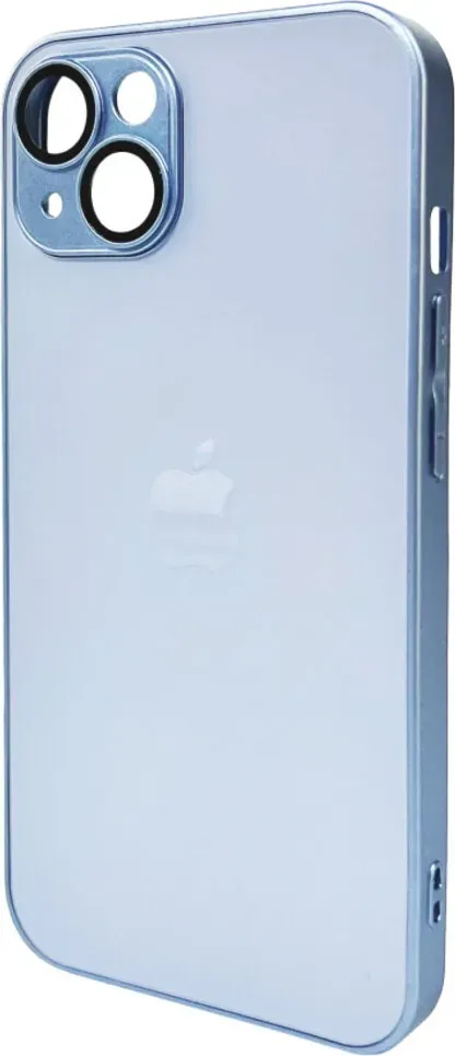 Чохол-накладка AG Glass Matt Frame Color Logo for Apple iPhone 12 Sierra Blue