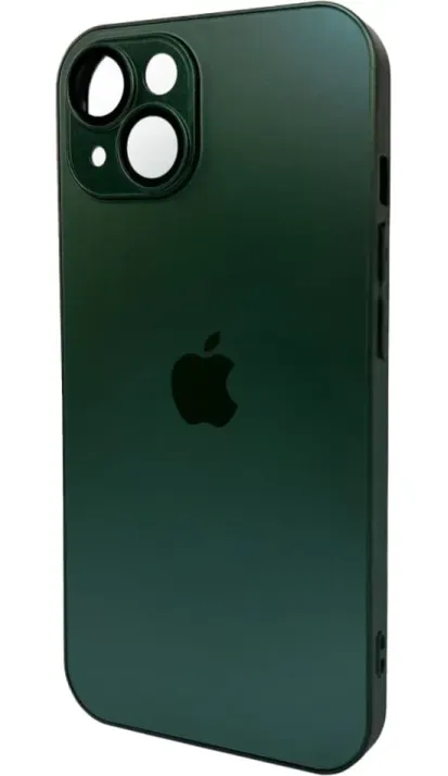 Чохол-накладка AG Glass Matt Frame Color Logo for Apple iPhone 15 Cangling Green