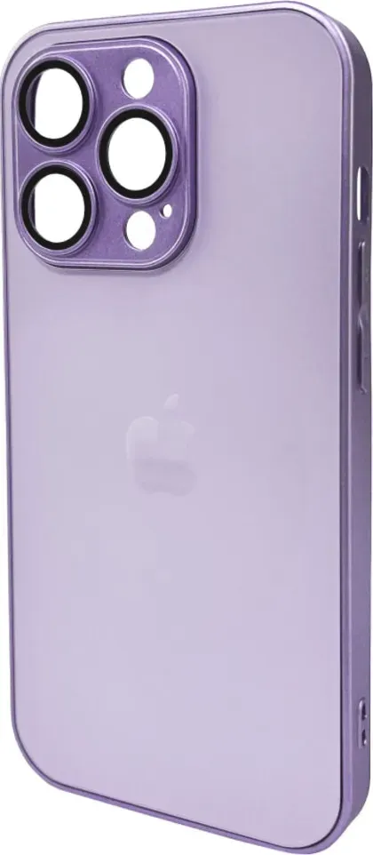 Чехол-накладка AG Glass Matt Frame Color Logo for Apple iPhone 14 Pro Light Purple