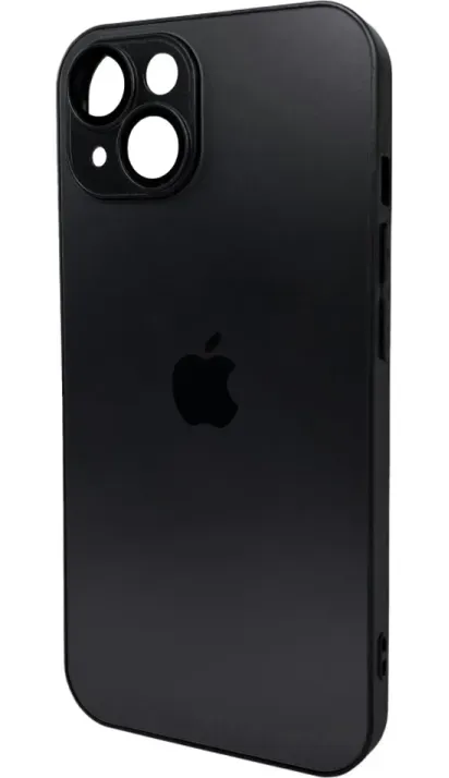 Чохол-накладка AG Glass Matt Frame Color Logo for Apple iPhone 14 Graphite Black