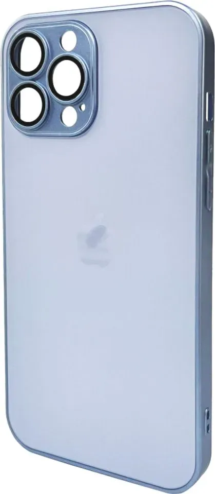 Чехол-накладка AG Glass Matt Frame Color Logo for Apple iPhone 13 Pro Max Sierra Blue